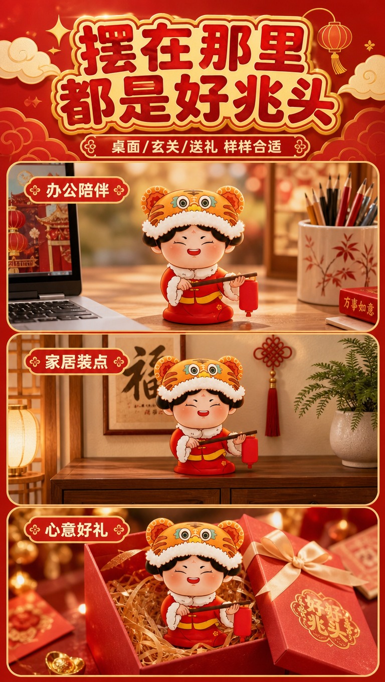 [商品] 使用【图1】唐小主好寓意盲盒；保留盲盒的唐小主虎头帽… - 图片创意预览