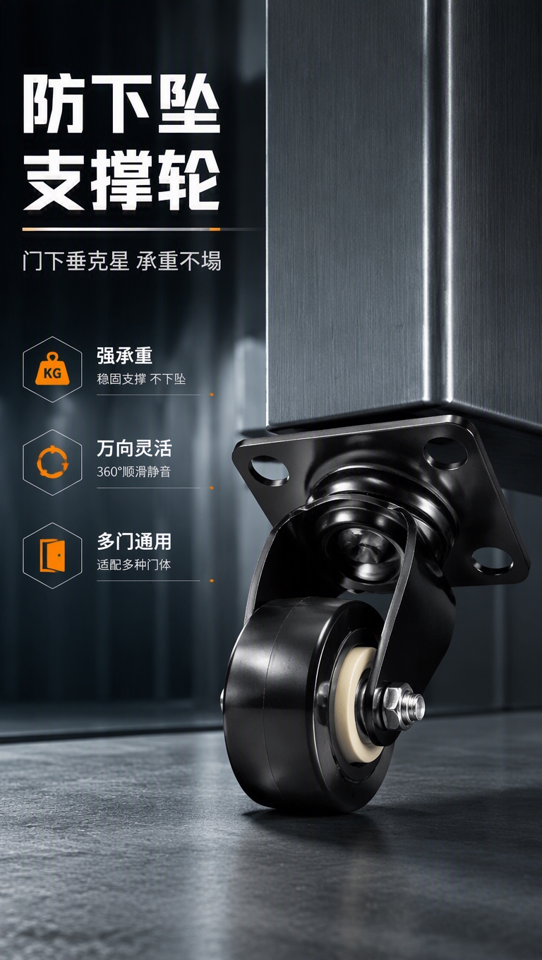 [商品] 使用【图1】防下坠下沉支撑轮；保留黑色方形四孔安装底… - 图片创意预览