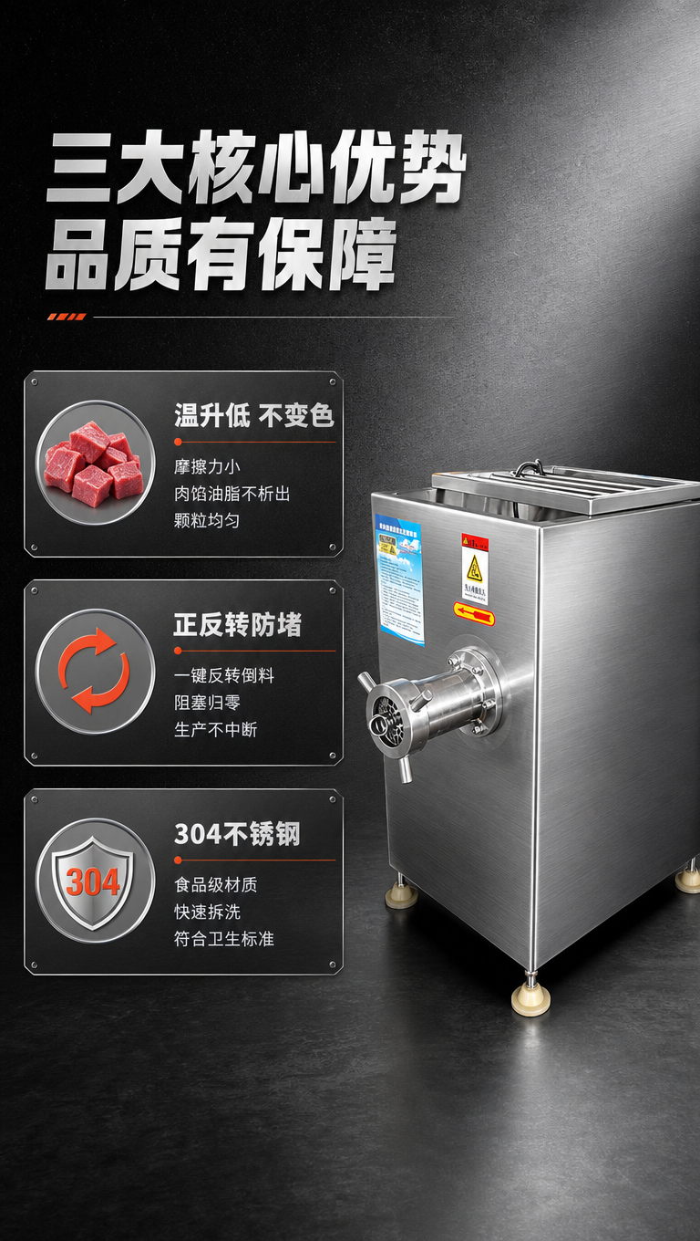 [商品] 使用【图2】春秋120型不锈钢冻肉绞肉机侧视角；保留… - 图片创意预览