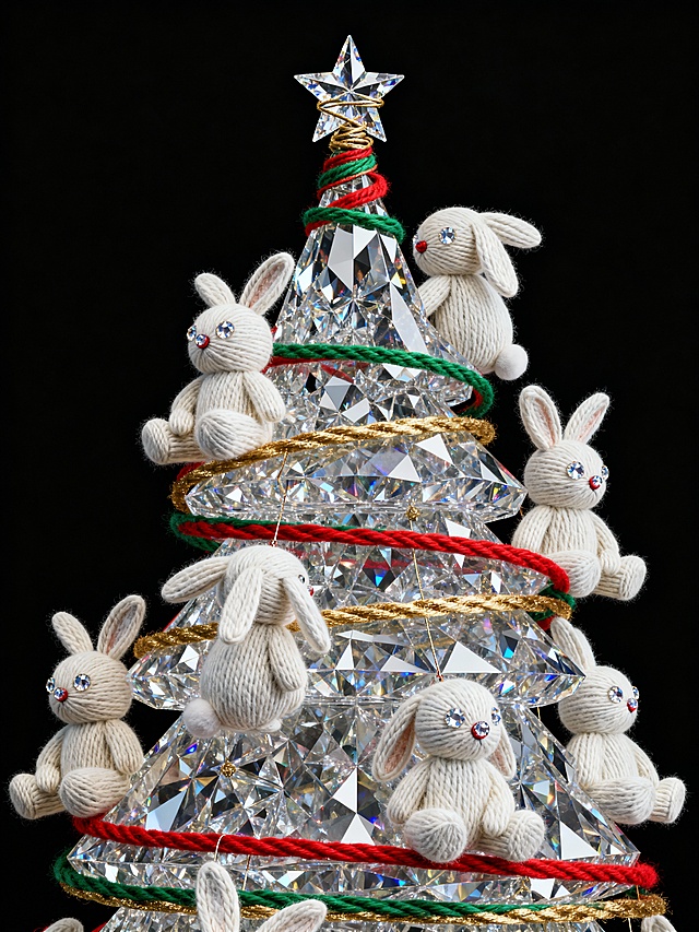 水晶、兔子、毛线