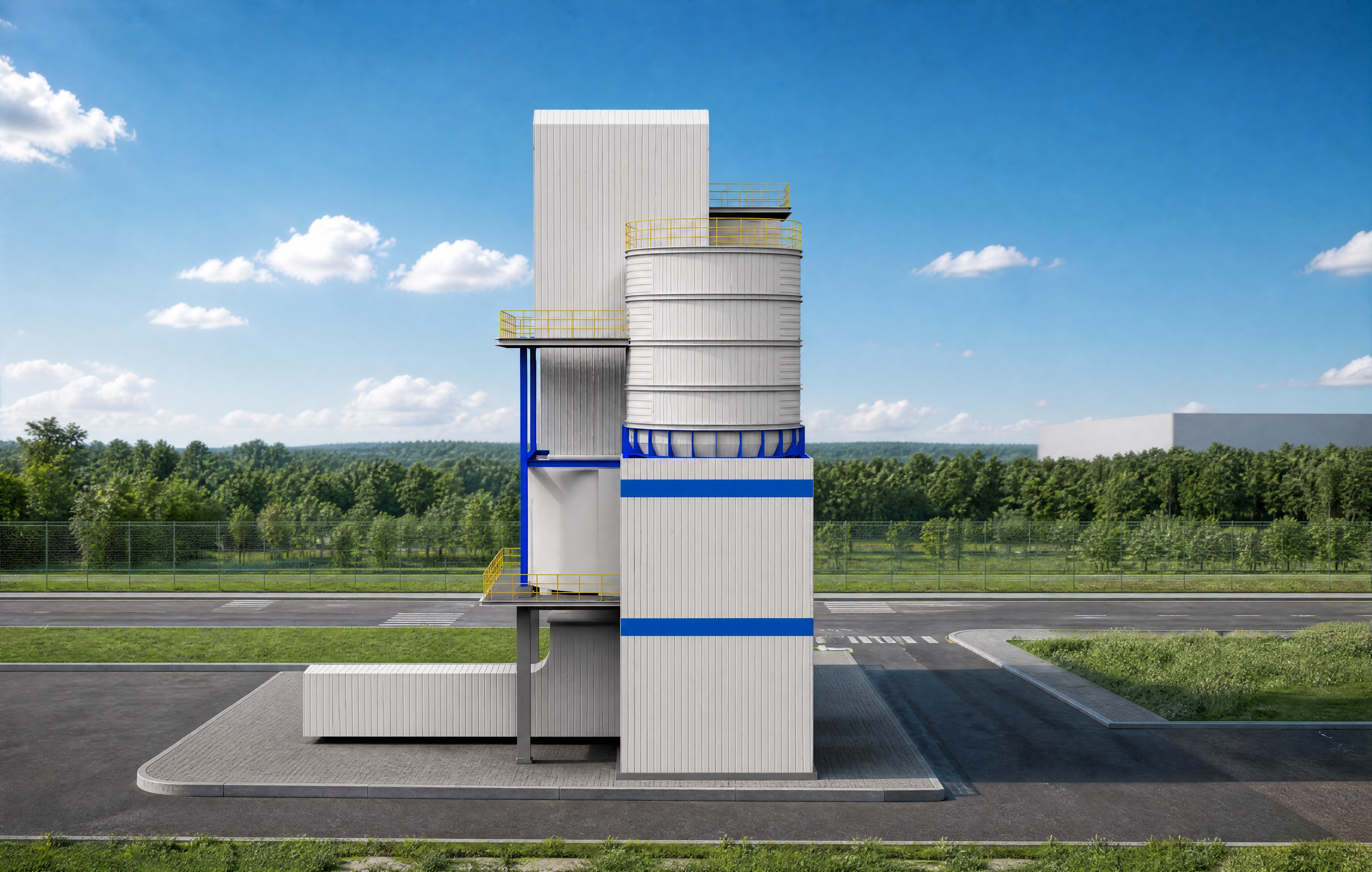 将图中的工业设备单体模型重绘为高质量3D建筑渲染效果图，参考最… - 图片创意预览