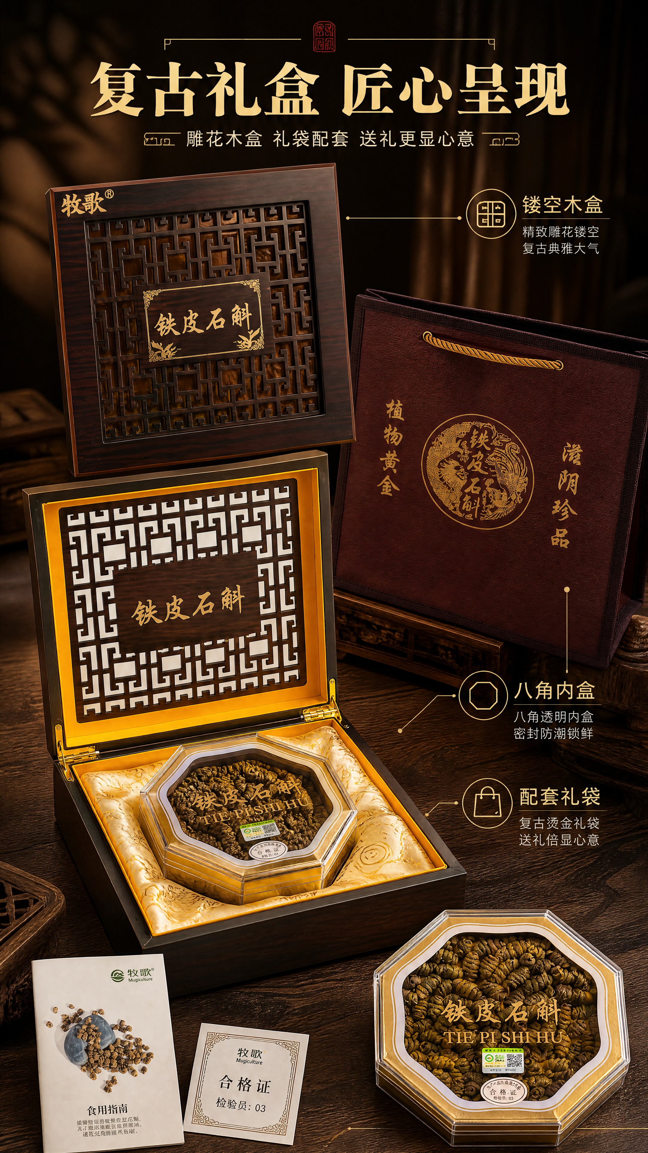 [商品] 使用【图2】【图3】【图4】【图5】铁皮石斛复古礼盒… - 图片创意预览