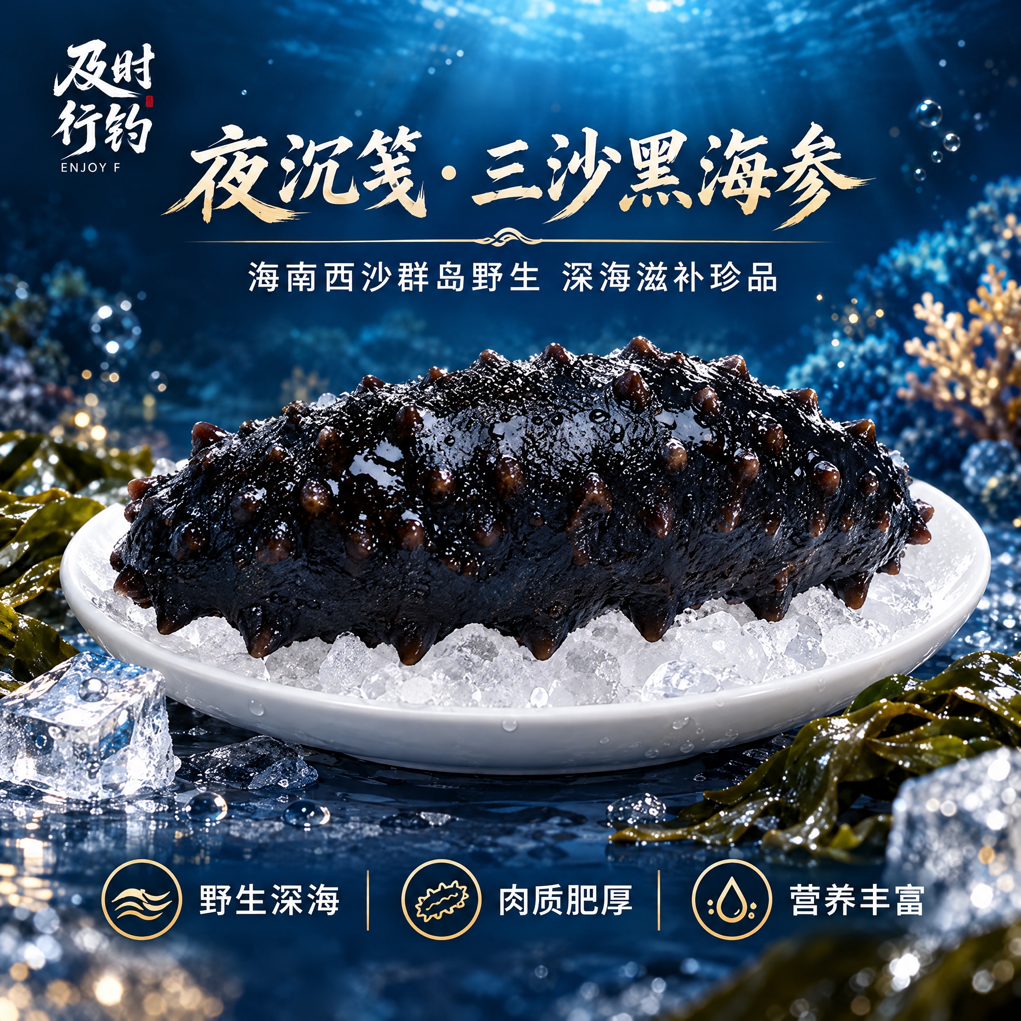 [商品] 使用【图1】野生三沙黑海参；保留海参深黑褐色身体、表… - 图片创意预览