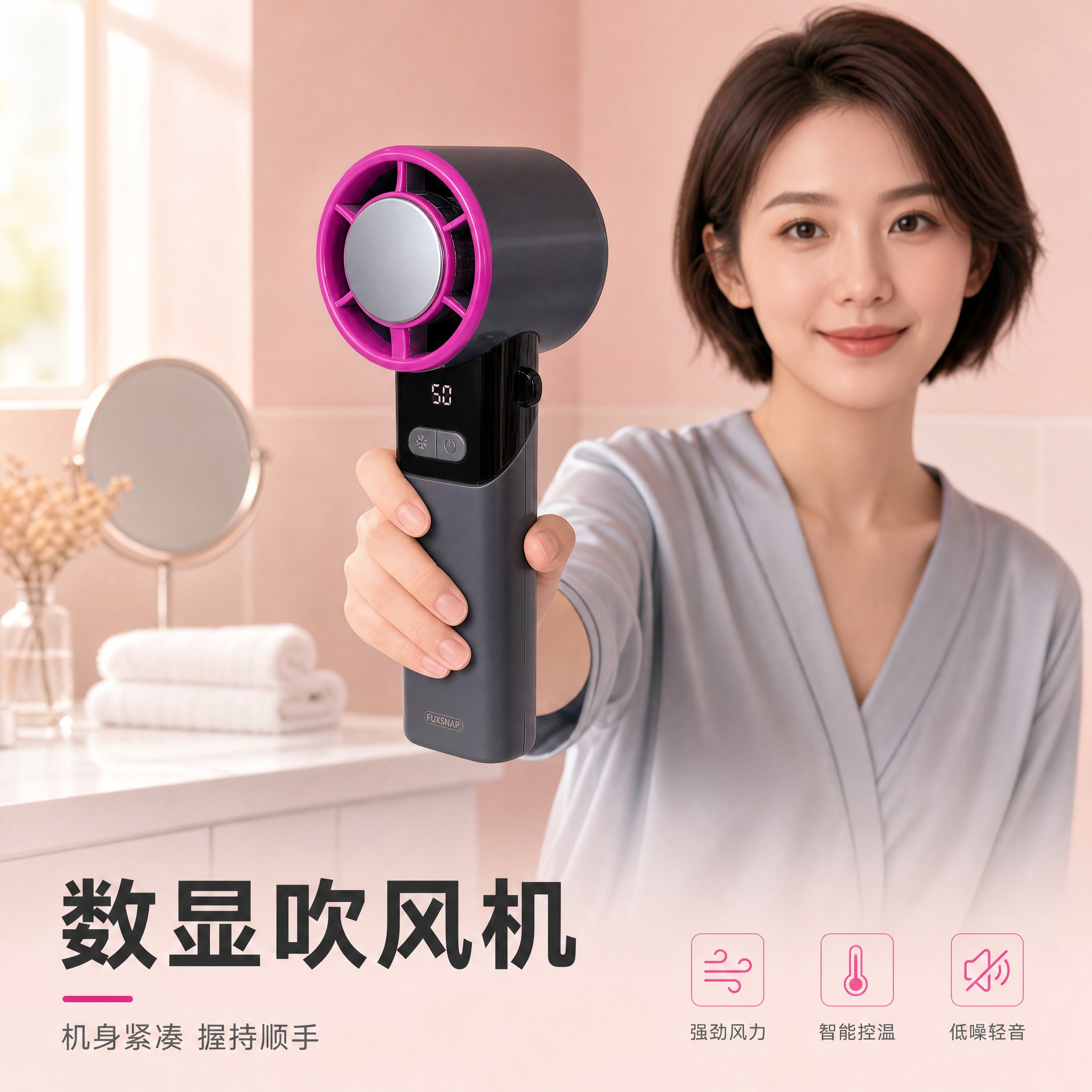 [主图-1] 数显吹风机 单品识别主图，唯一任务：让用户一眼看… - 图片创意预览