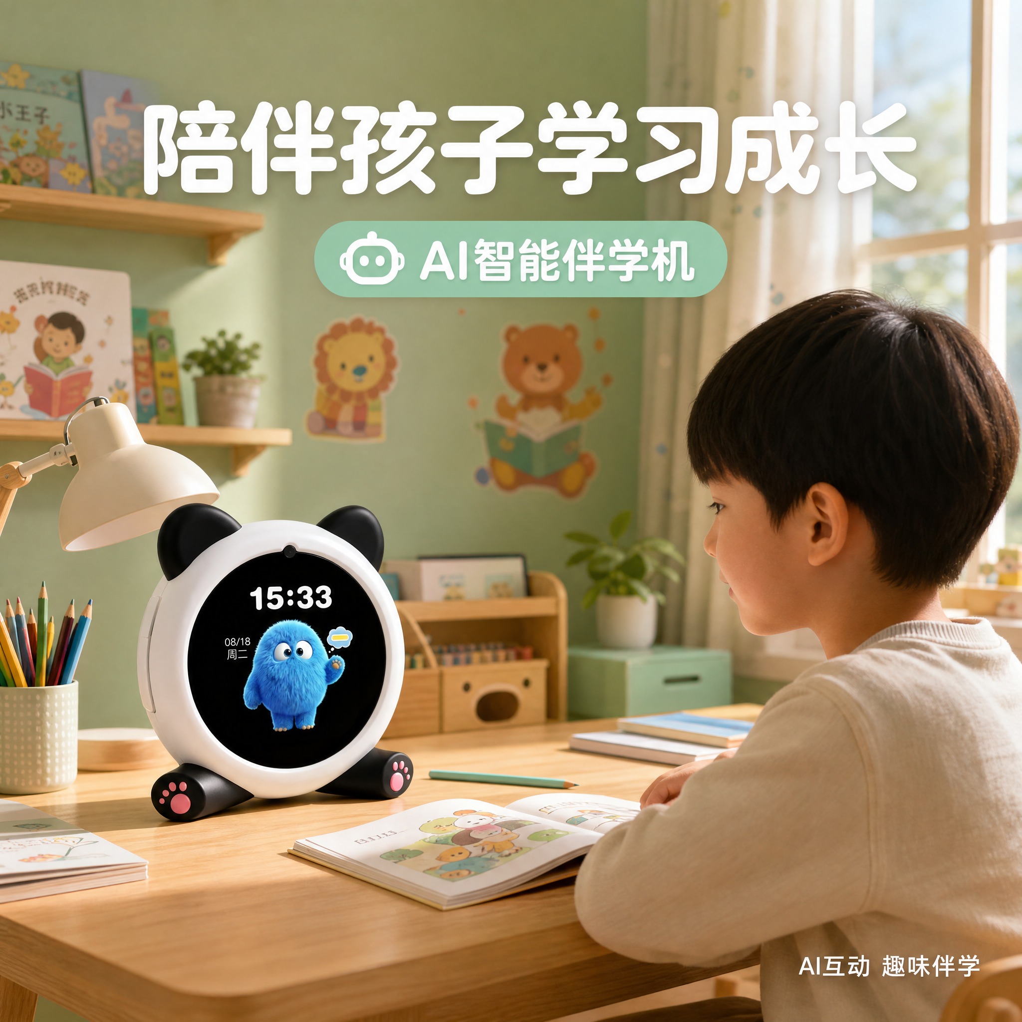 [主图-4] 主题：儿童书房真实使用场景，展示产品在实际环境中… - 图片创意预览