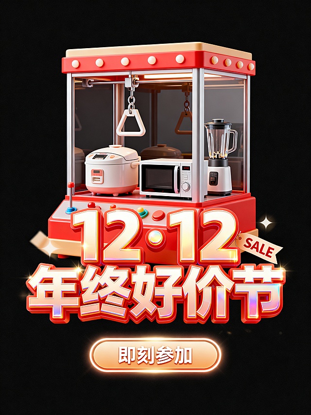 电商创意弹窗·3d·双12·数码家电