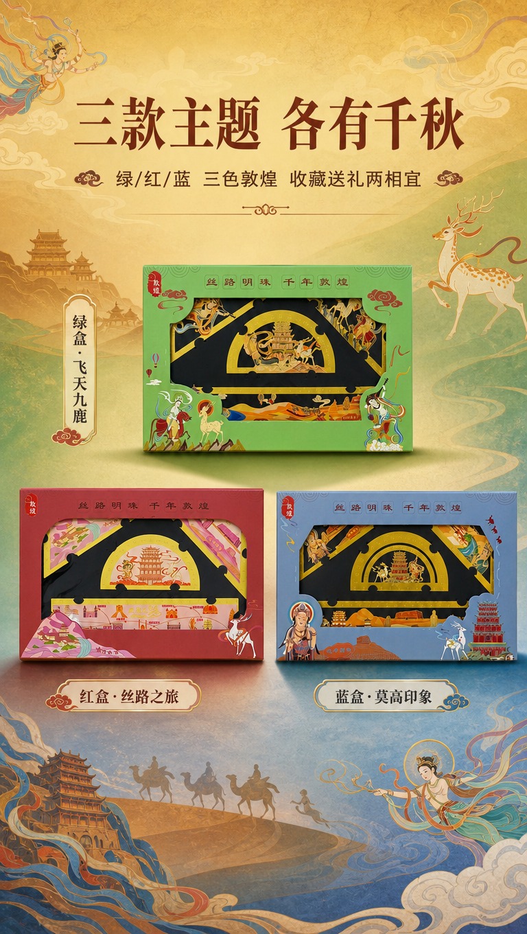 [商品] 使用【图4】【图6】三款配色礼盒（绿色款、红色款、蓝… - 图片创意预览