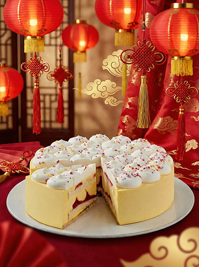 给图1产品生成一张春节氛围的场景，产品合理放入，背景虚化，突出产品，不出现人物，图片比例3:4