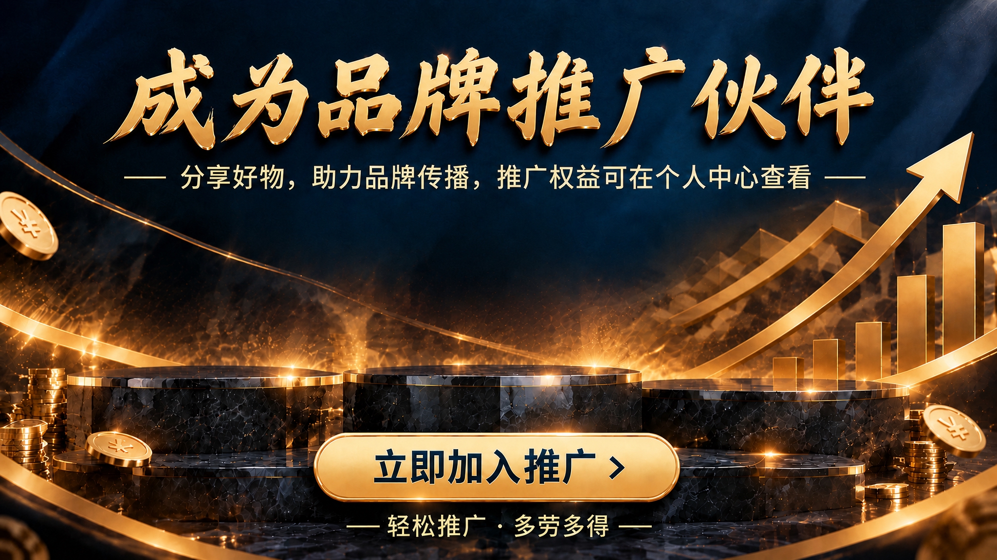 减少文字上的光效和闪光效果，尤其是顶部大标题'成为品牌推广伙伴… - 图片创意预览
