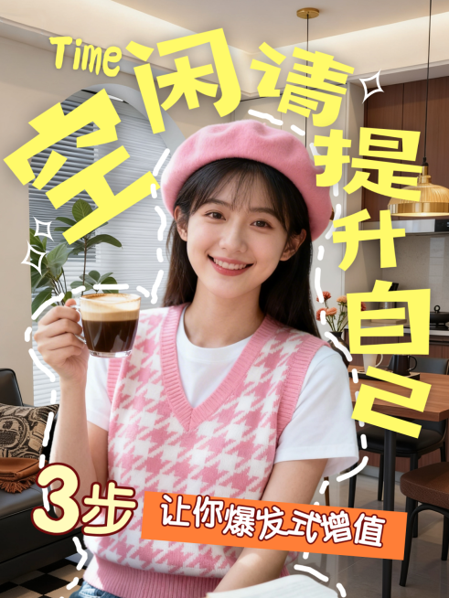 自我提升宣传小红书封面预览效果