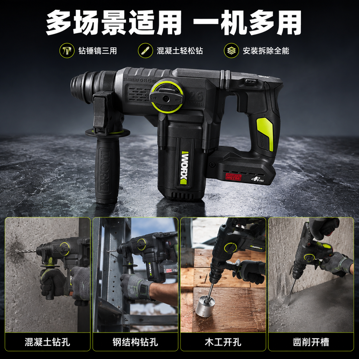 [主图-4] 场景适用图，主题：多场景适用 专业作业利器。 [… - 图片创意预览