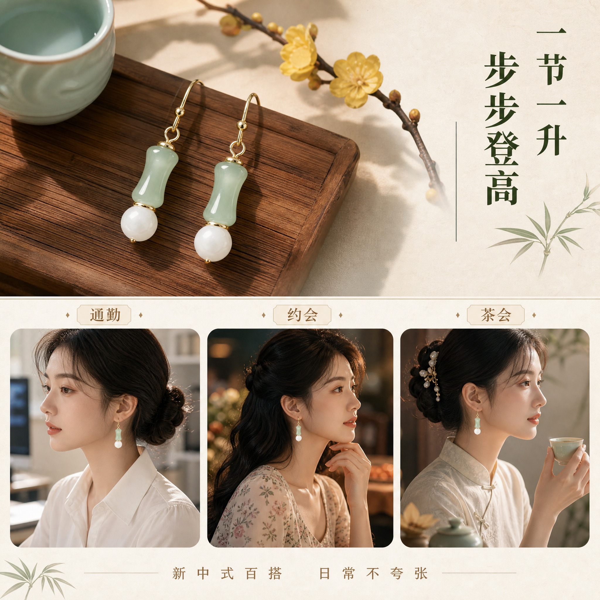 [主图-4] 设计寓意与场景搭配，多场景小图拼贴展示百搭属性，… - 图片创意预览