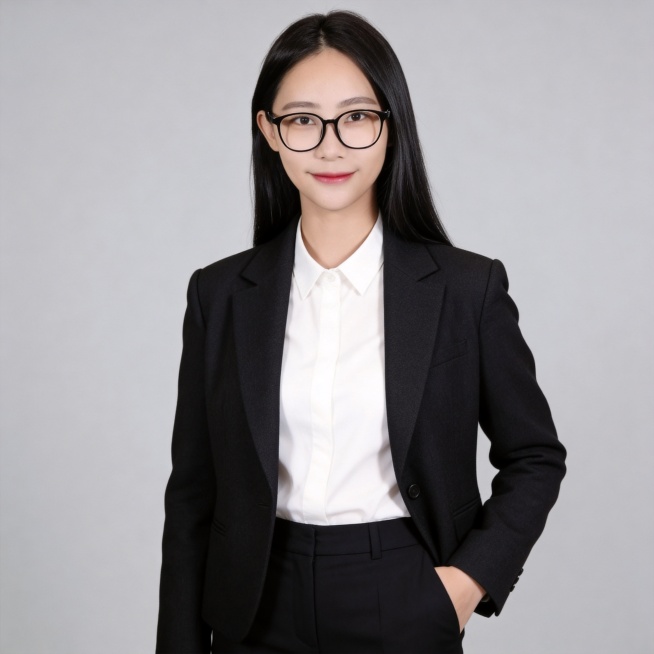 参考图中保留人物脸型、发型、年龄等特征生成职场形象照,标准焦段50mm,f/4光圈(f/2.8-f/4区间),平视视角(镜头与人物视线齐平);人物占画面70%,人物居中(居中构图),位于画面中心,为视预览效果