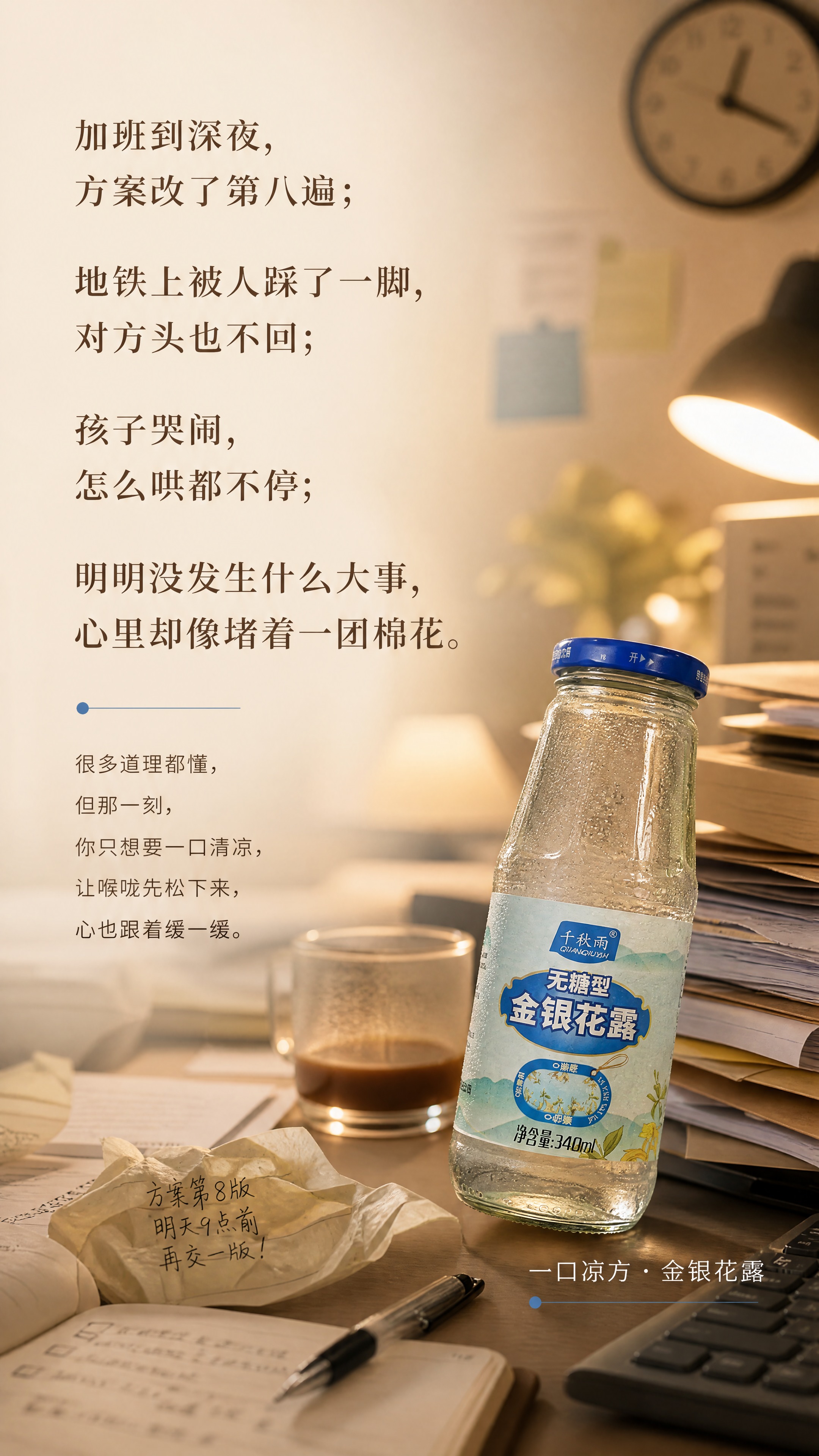 [商品] 使用【图1】千秋雨无糖型金银花露玻璃瓶装；保留透明玻… - 图片创意预览