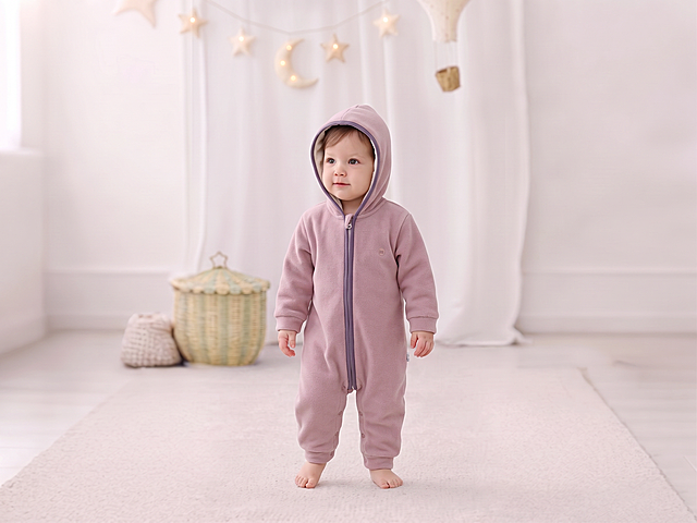 把图1模特身上的衣服替换成图2的衣服，图1模特的帽子去掉，改为图2衣服的连帽。保持图2衣服的版型和面料纹理质感不变。