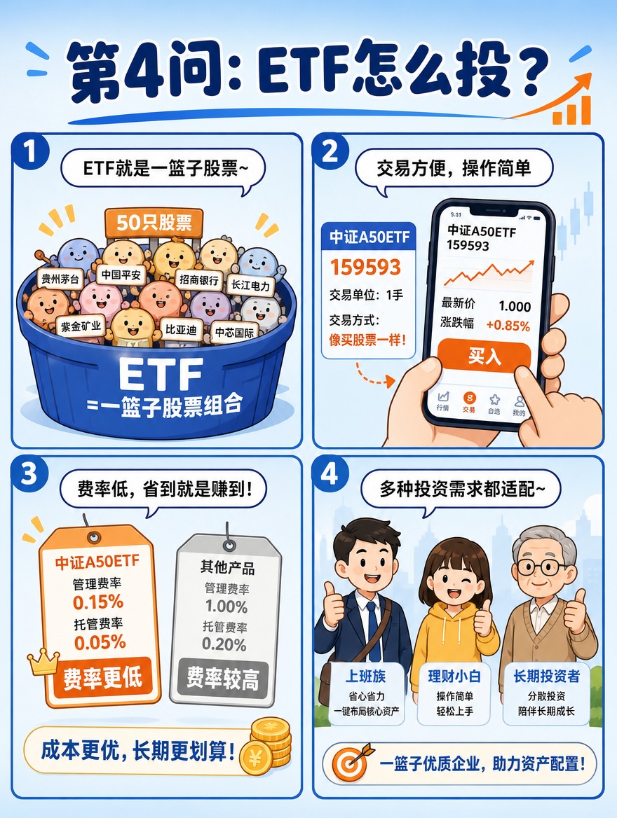 [商品] 无实物商品，主题为中证A50ETF投资方式讲解（四宫… - 图片创意预览