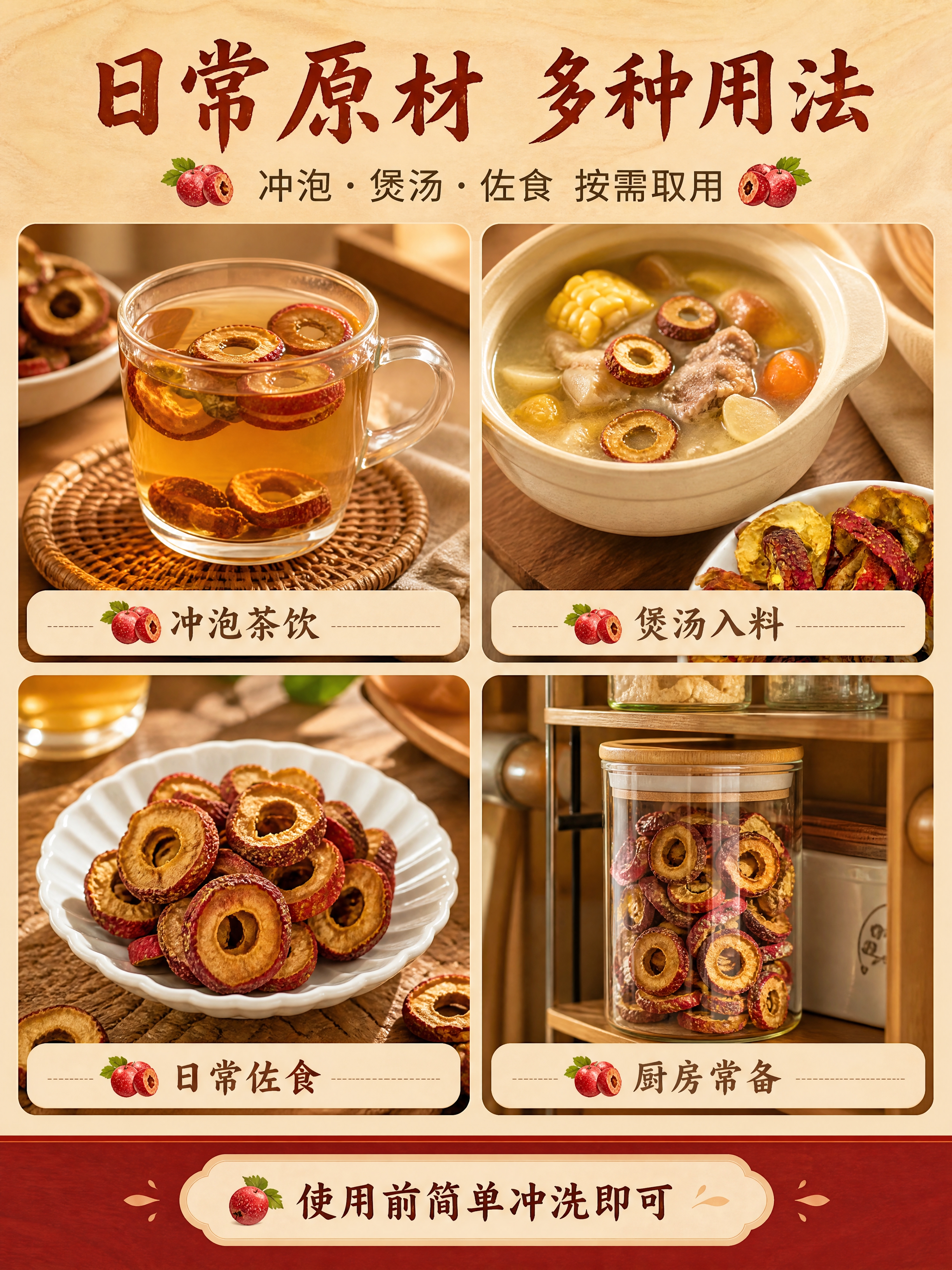 [商品] 使用【图2】碗装空心山楂干；保留山楂干的颜色、形状、… - 图片创意预览