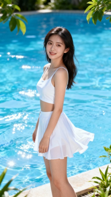 生成50张漂亮小姐姐全身照片，穿超短裙的，单张单张，不要合集预览效果