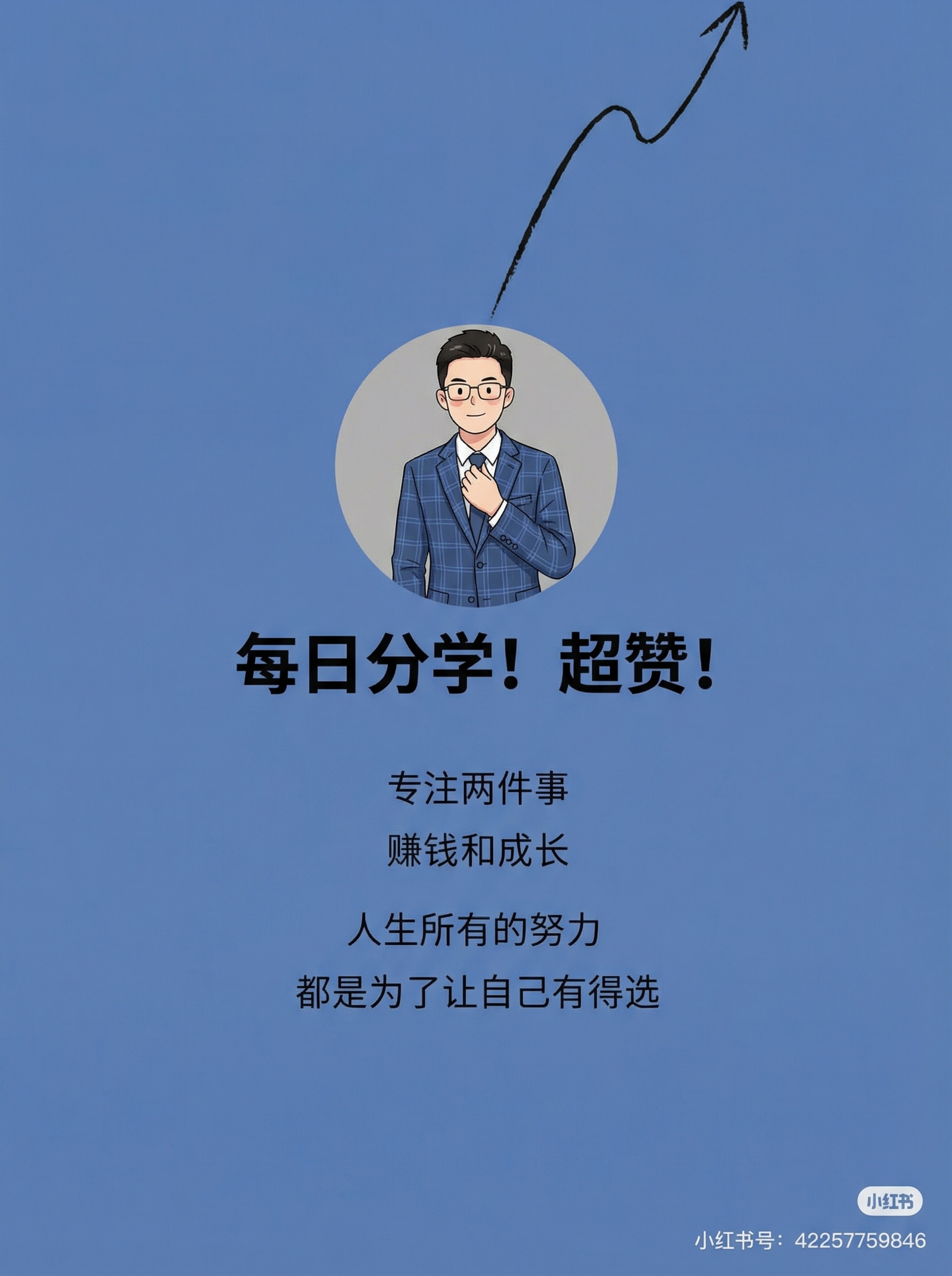 将头像替换为提供的戴眼镜穿蓝格西装的卡通人物，文字内容修改为“… - 图片创意预览