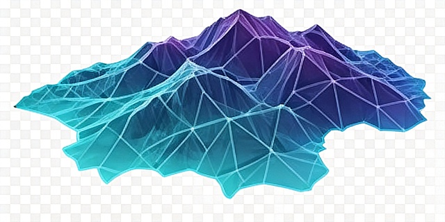 抠出图中的山脉图形，去除原背景，输出透明背景PNG格式，保留图形原始样式和颜色