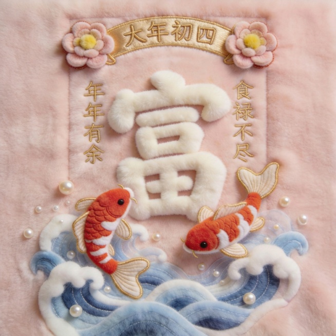 不要有框的效果，平整的背景。上方、左右粉色绒绒背景再大一些。预览效果