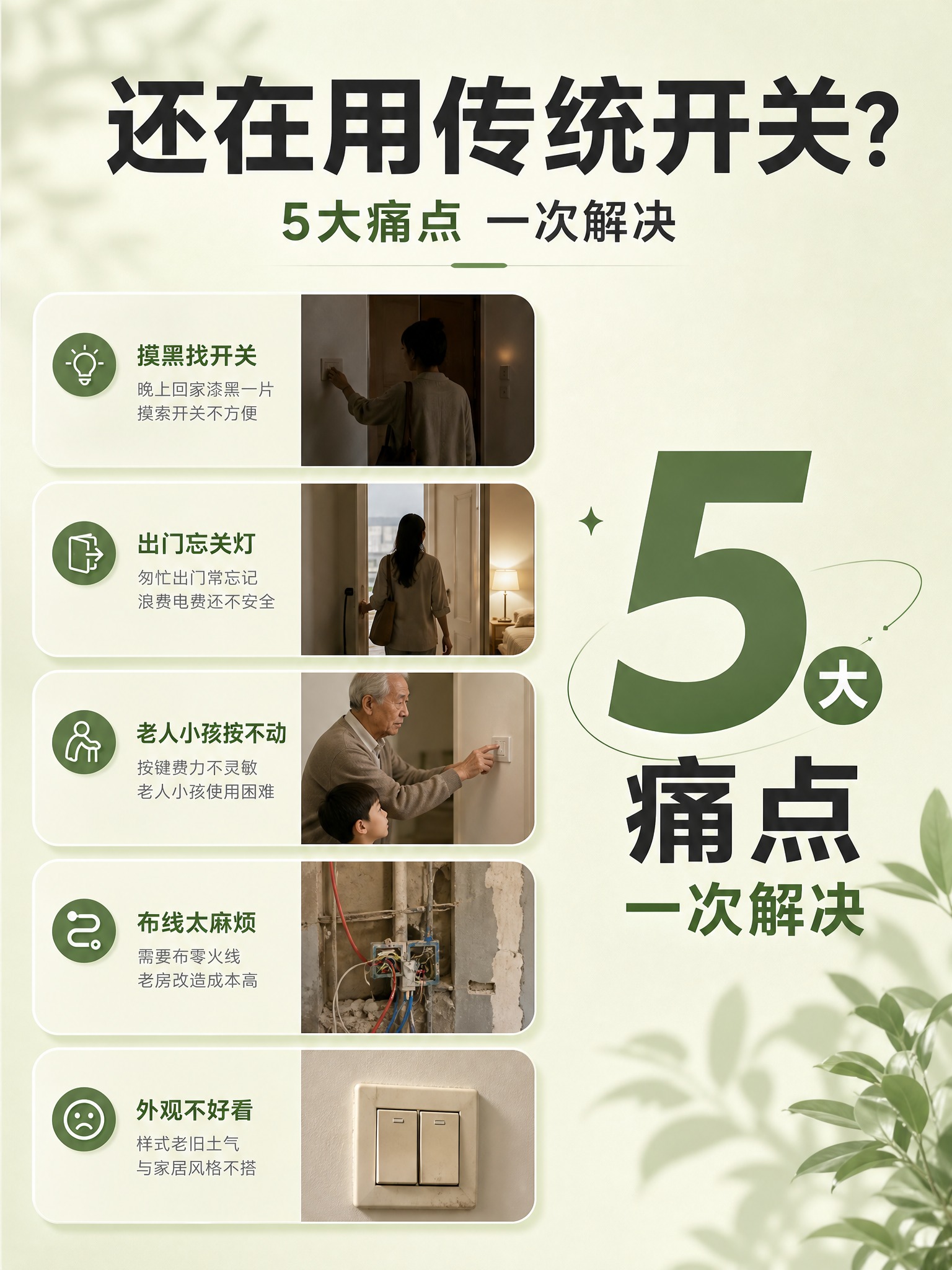 [商品] 本页为痛点页，不使用产品图。 [画面] 详情页痛点直… - 图片创意预览