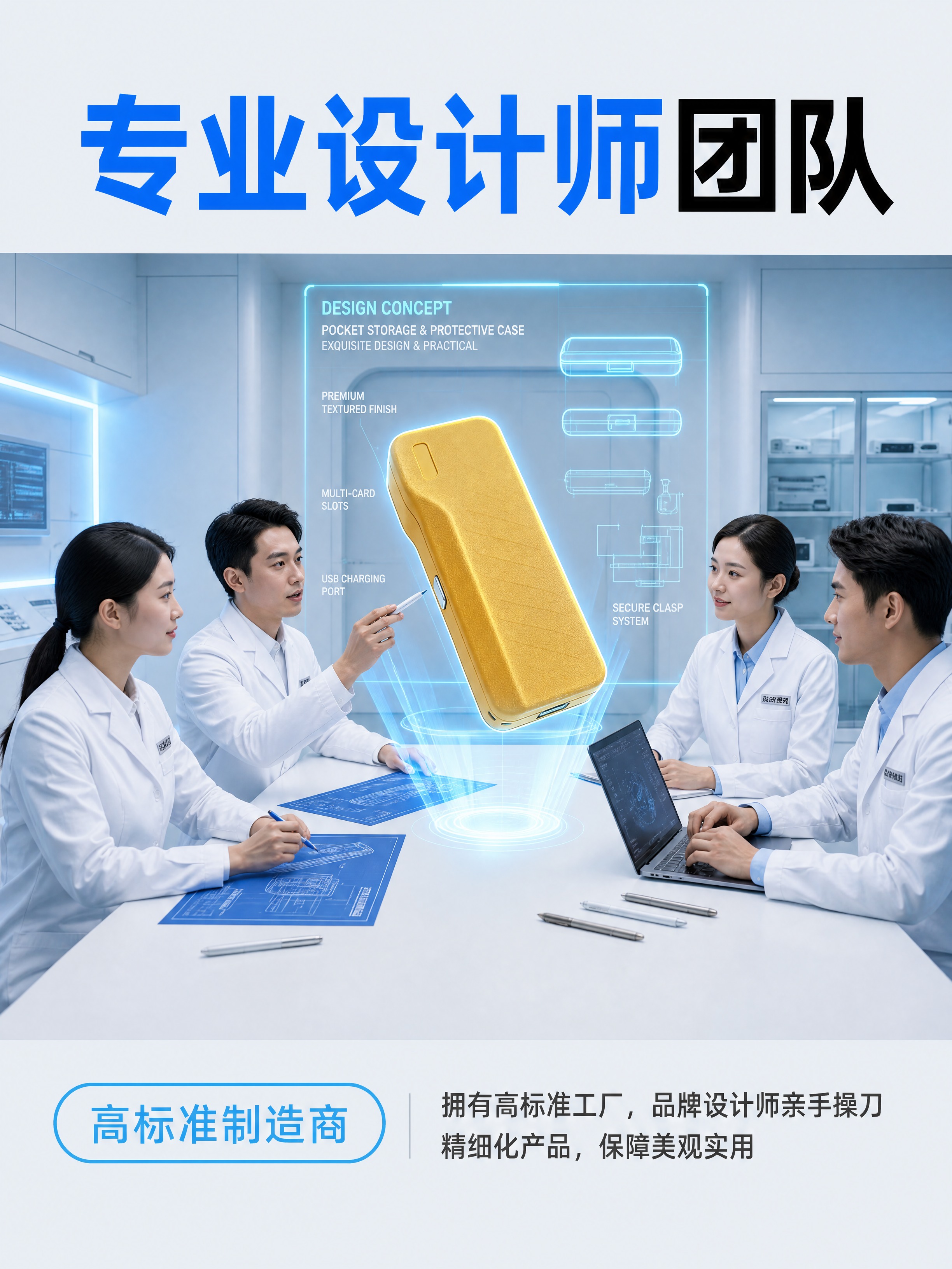 [商品] 使用【图2】黄色收纳保护盒闭合外观图、【图3】打开内… - 图片创意预览