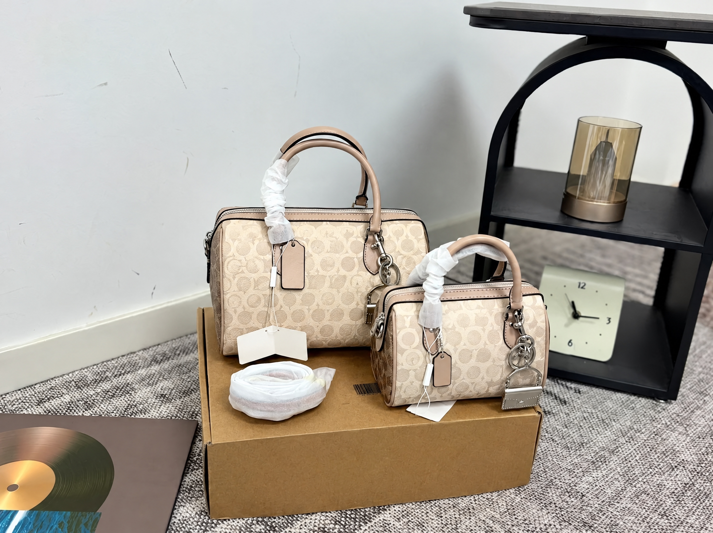 去掉图片中所有的COACH品牌LOGO和文字，包括包身金属LO… - 图片创意预览