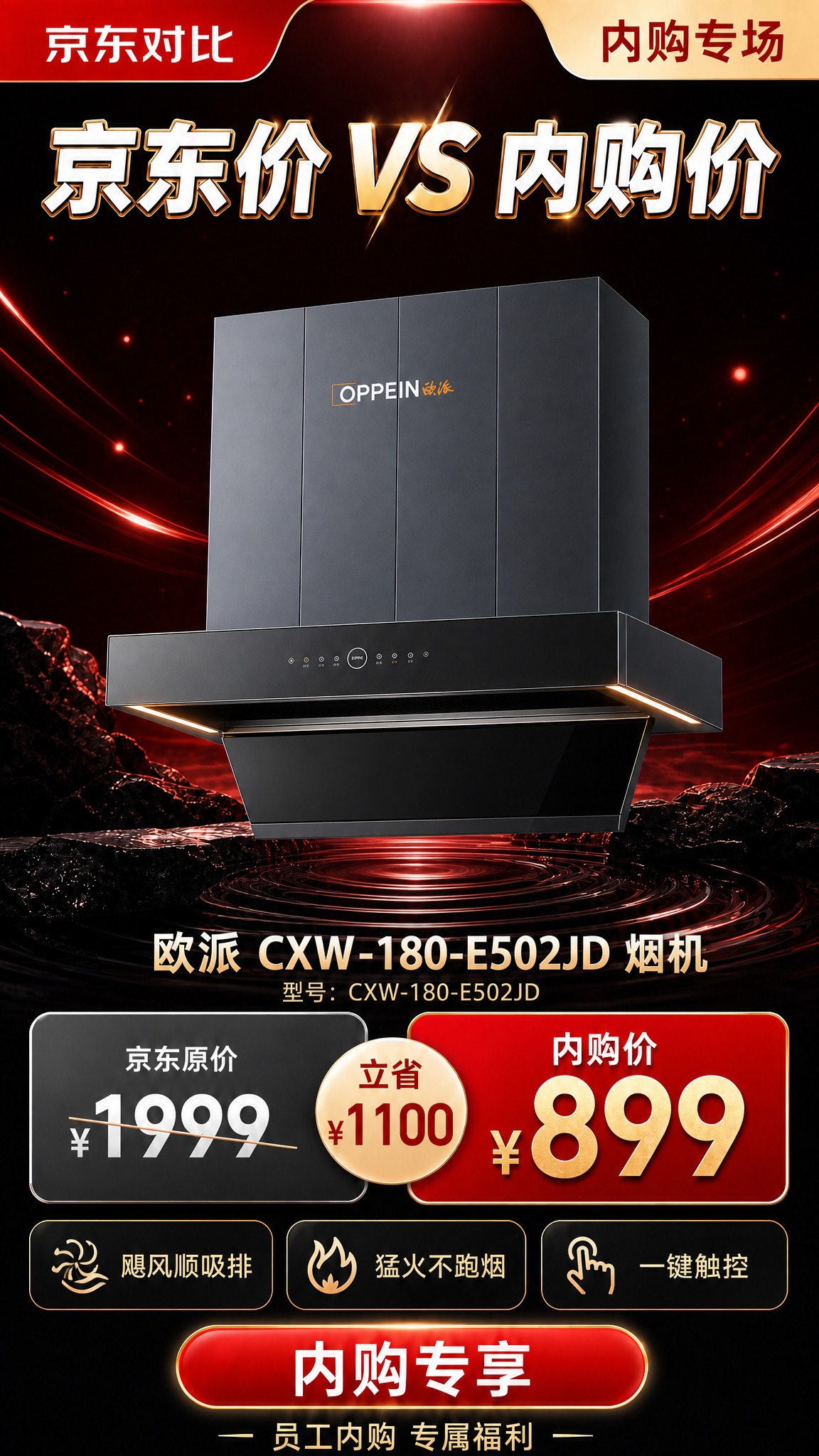 将上传的商品图制作成与参考模板同款版式的京东价格对比促销海报，… - 图片创意预览