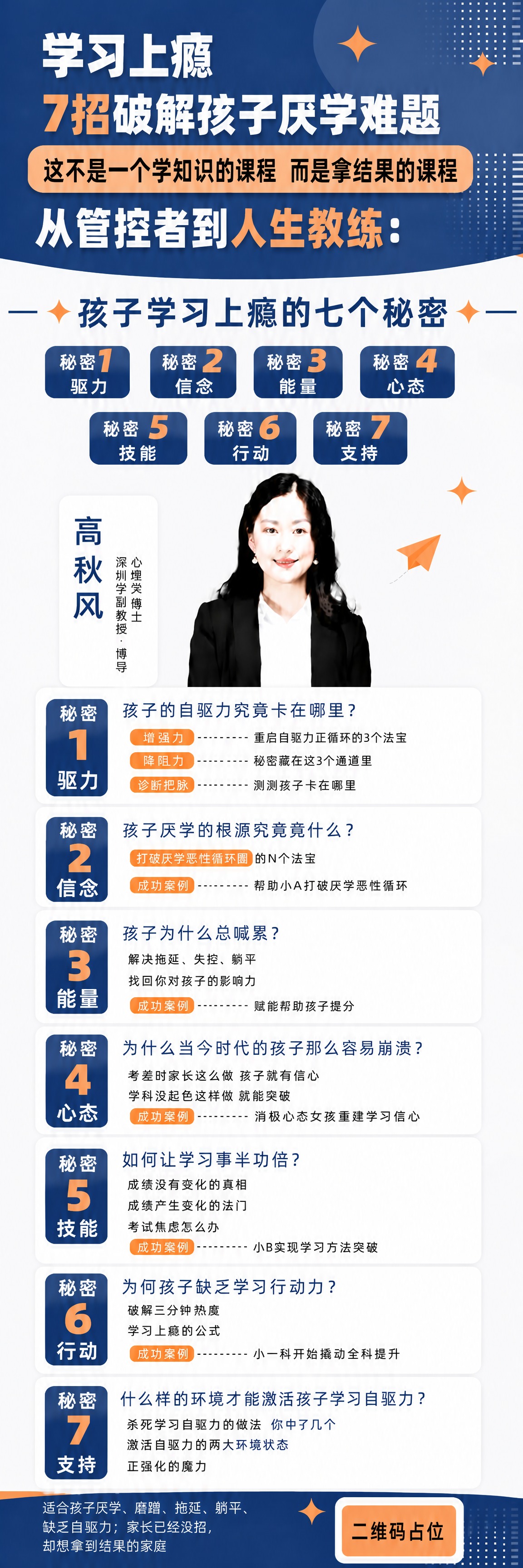 基于这张竖版超长课程宣传海报做一处局部调整：将职业女性人像右侧… - 图片创意预览