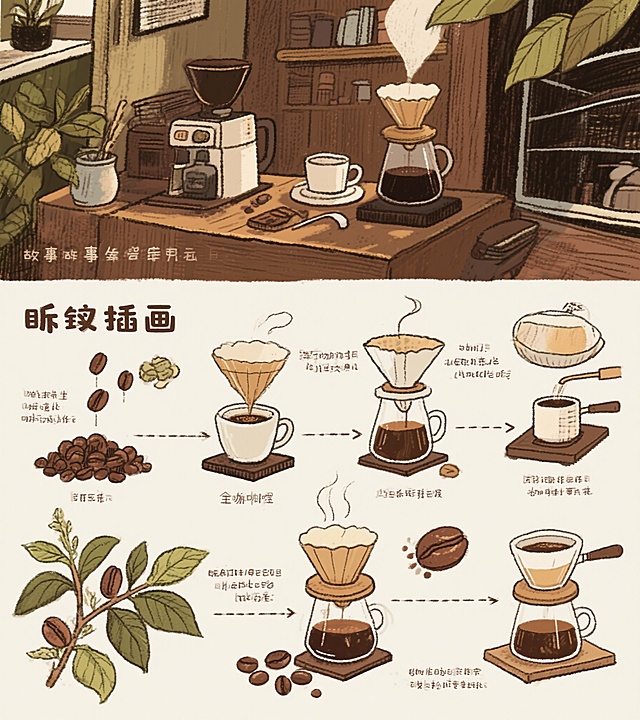 生成十几张像素为960*1080的关于咖啡主体的图片