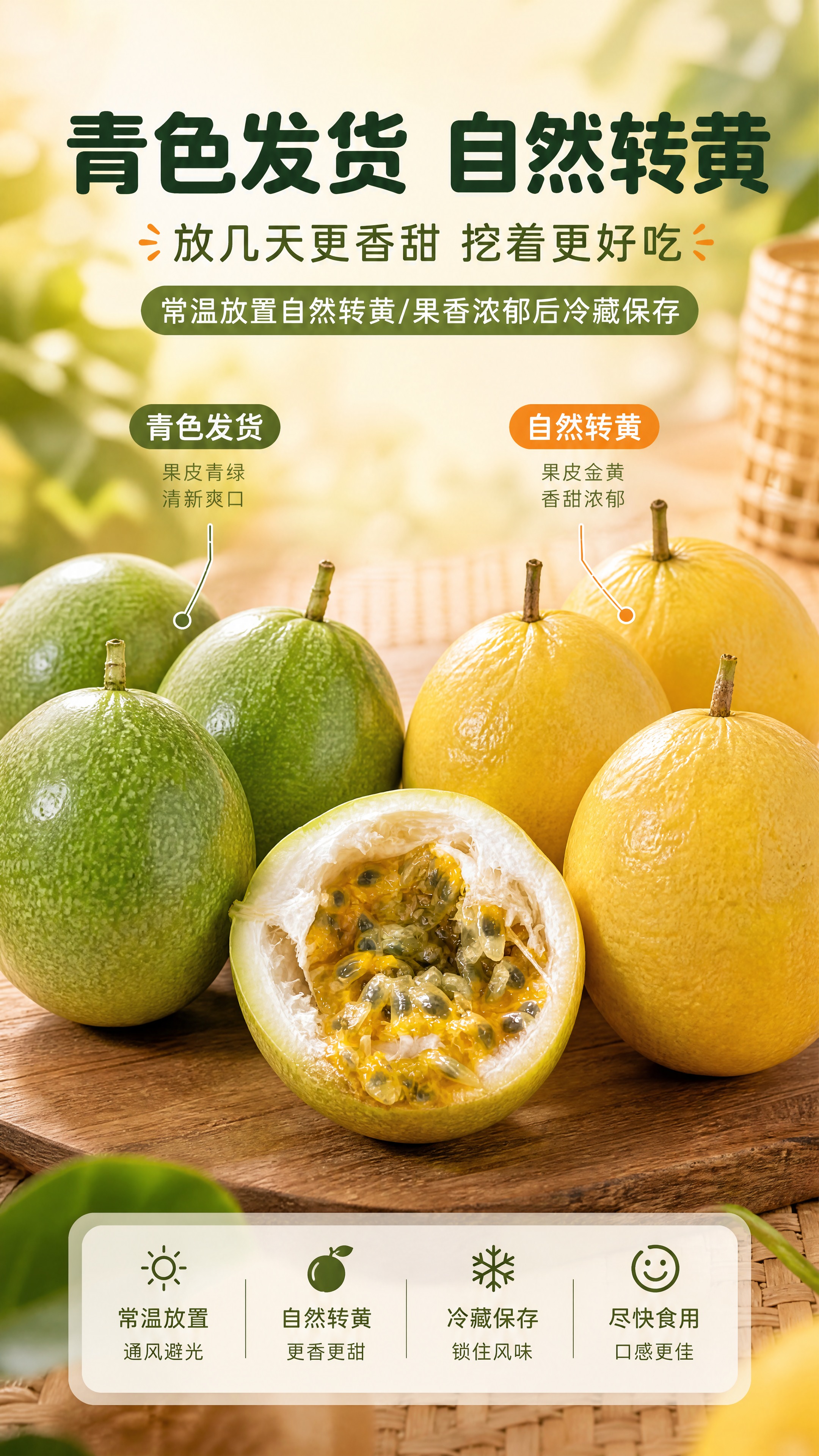 [商品] 使用【图1】钦蜜9号黄金百香果；保留青绿果皮、浅色斑… - 图片创意预览