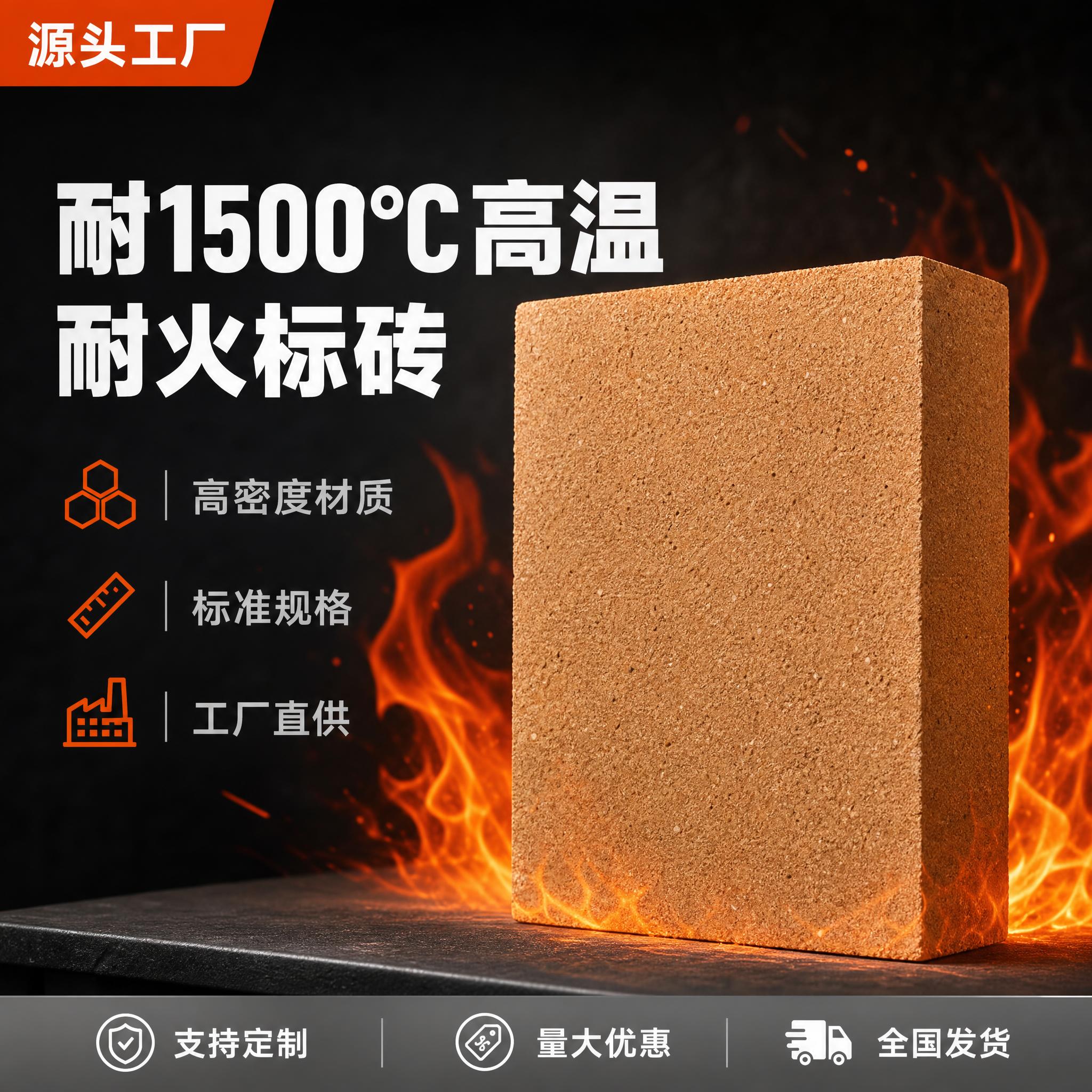 [主图-1] 耐火标砖首图点击率，核心展示耐1500度高温卖点… - 图片创意预览