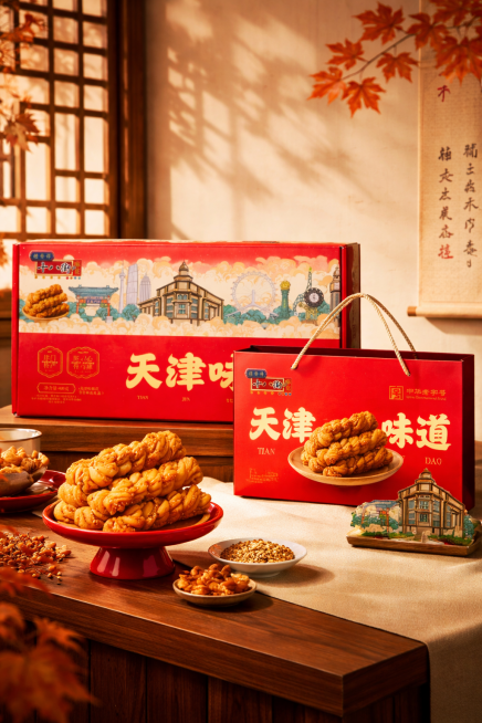 你这段拆解写得非常到位，把这张图的设计逻辑、风格定位和商业价值都讲透了！我帮你把这套逻辑，完整适配到你之前的「天津十八街麻花礼盒」上，形成一套可直接落地的拍摄思路，方便你后续参考：1. 核心主体与产预览效果