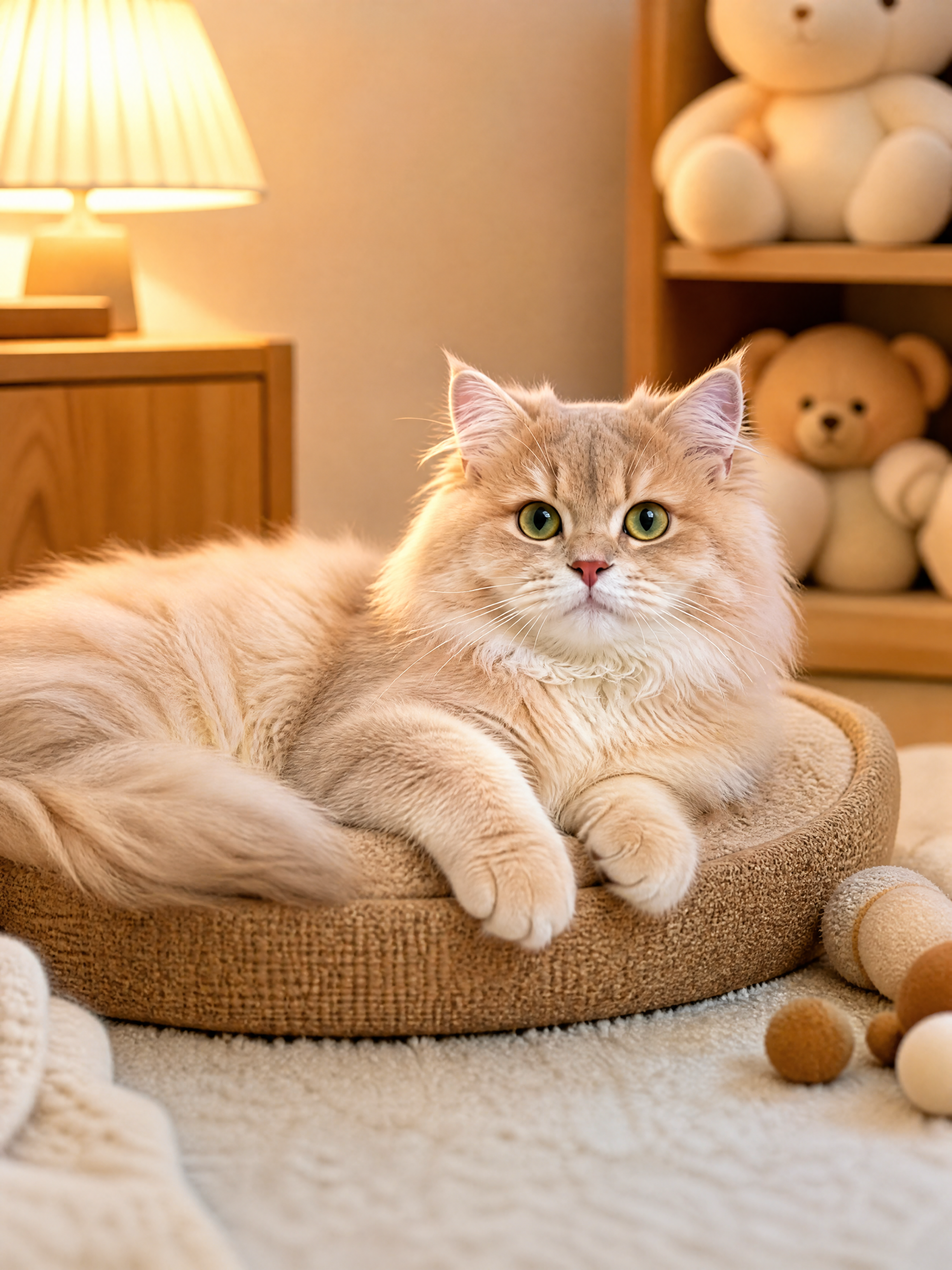 [主图-4] 猫咪慵懒居家场景体验图。氛围风格：温馨慵懒生活风… - 图片创意预览