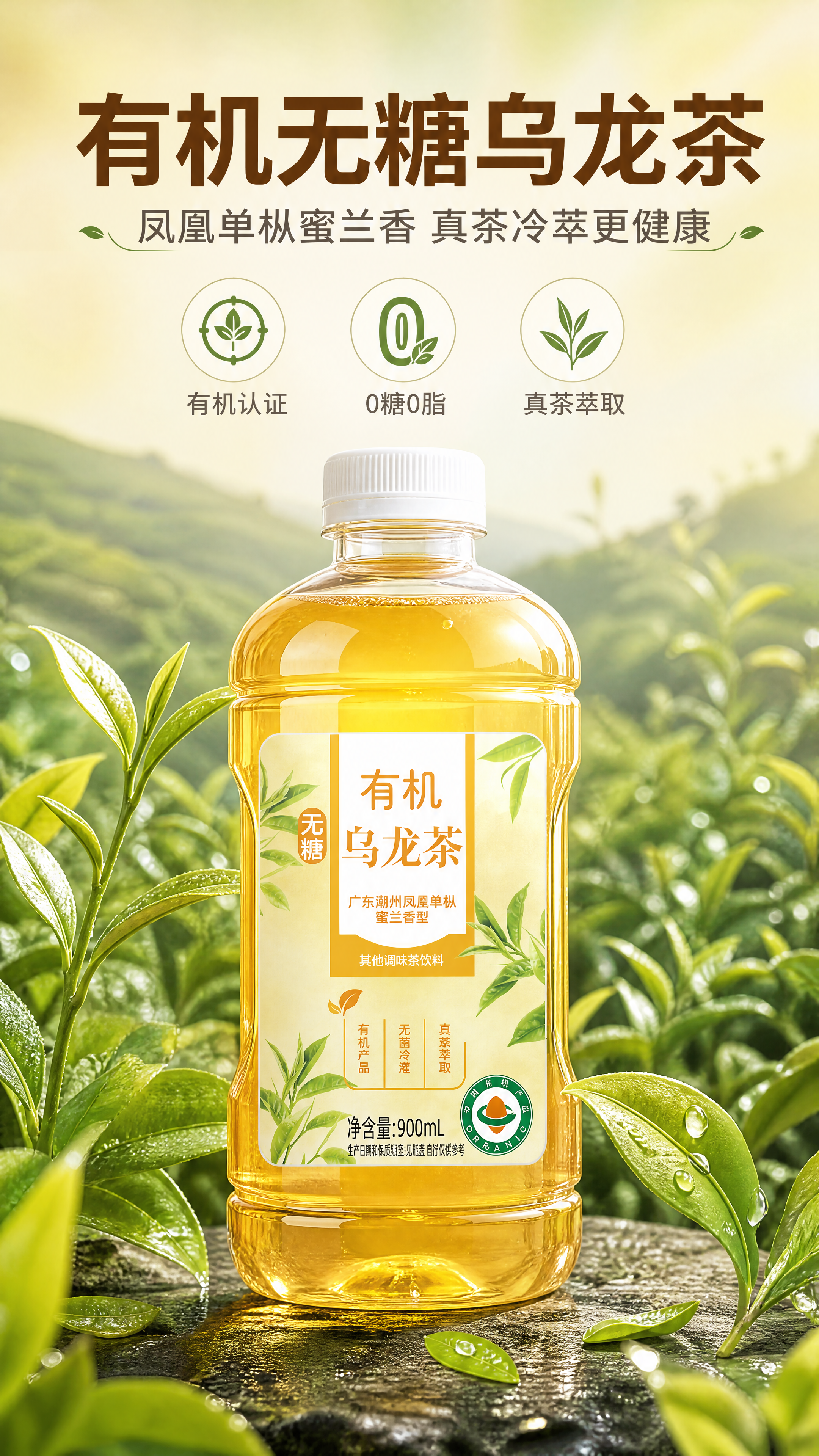 [商品] 使用【图1】有机无糖乌龙茶饮料瓶；保留瓶身形状、透明… - 图片创意预览
