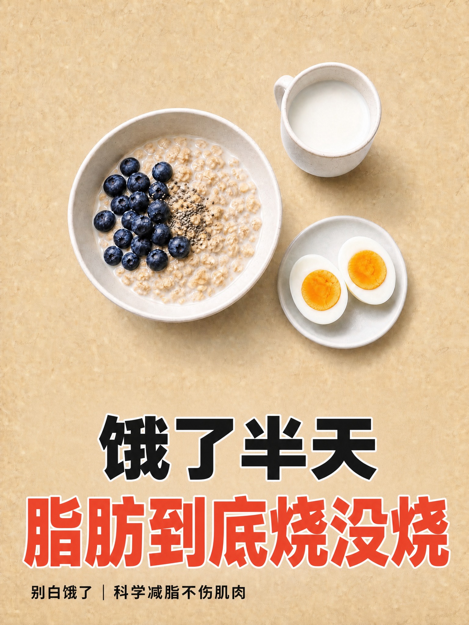将这张小红书减脂科普封面的主标题文字修改为：第一行近黑色#0A… - 图片创意预览