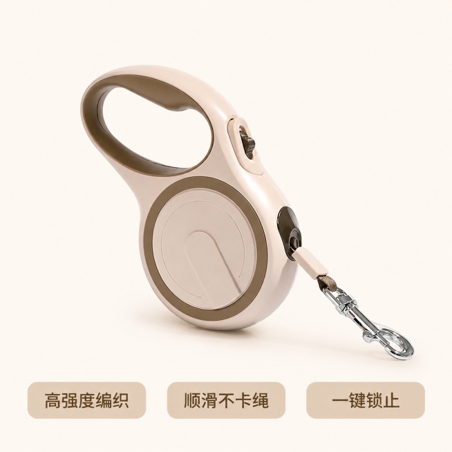 [主图-5] 结果收口展示 牵引绳使用优势总结
[氛围风格] 干净简洁总结风格，突出产品优势
[画质] 商业摄影质感、光线柔和通透、产品清晰真实、画面干净高级
[元素] 保持牵引绳整体外观颜色结构与原预览效果