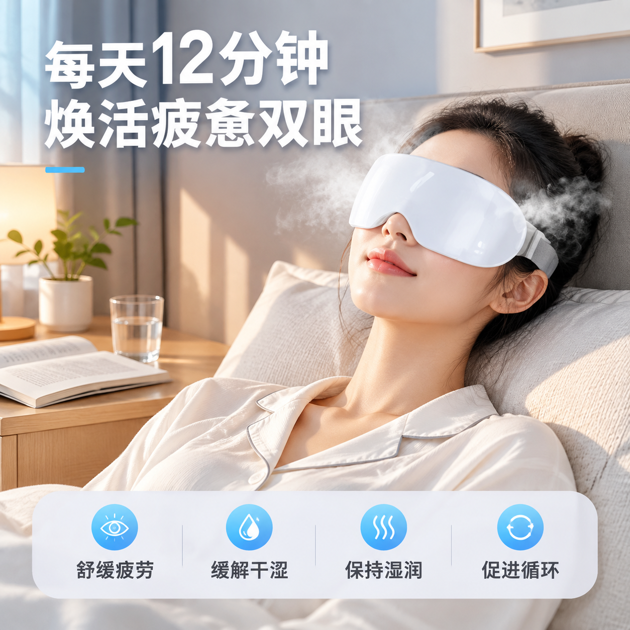 [主图-3] 真实使用场景与使用体验，展示智能蒸汽护眼仪在居家… - 图片创意预览