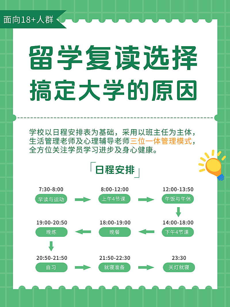 教育培训学历教育留学复读选择分享小红书配图