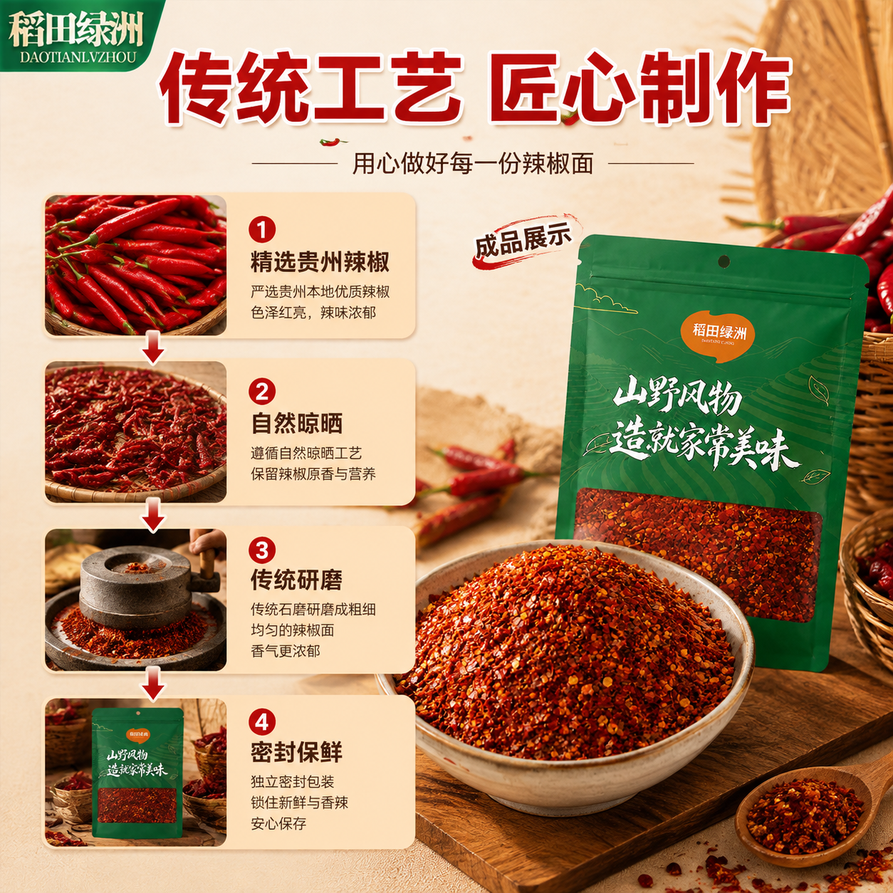[主图-6] 原料工艺 传统制作工艺信息图。 [统一基调] 淘… - 图片创意预览