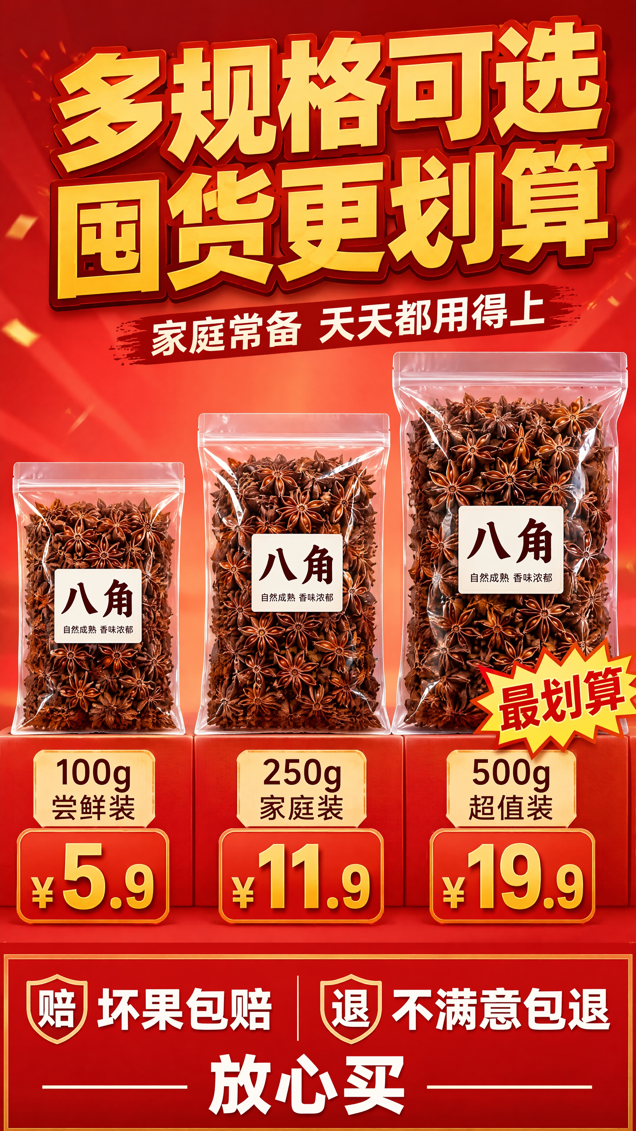 [第8张] 规格囤货页-多规格可选家庭常备。本张使用【图1】作… - 图片创意预览