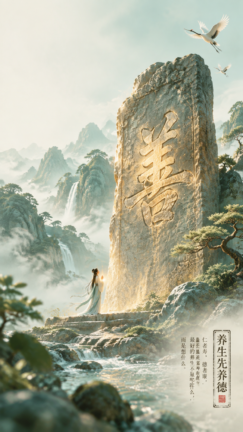 国风新中式工笔风格，微距摄影质感，神话般的场景，雄奇的想象，物… - 图片创意预览
