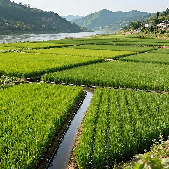达州市达川区明月江街道绿意盎然的高标准农田
