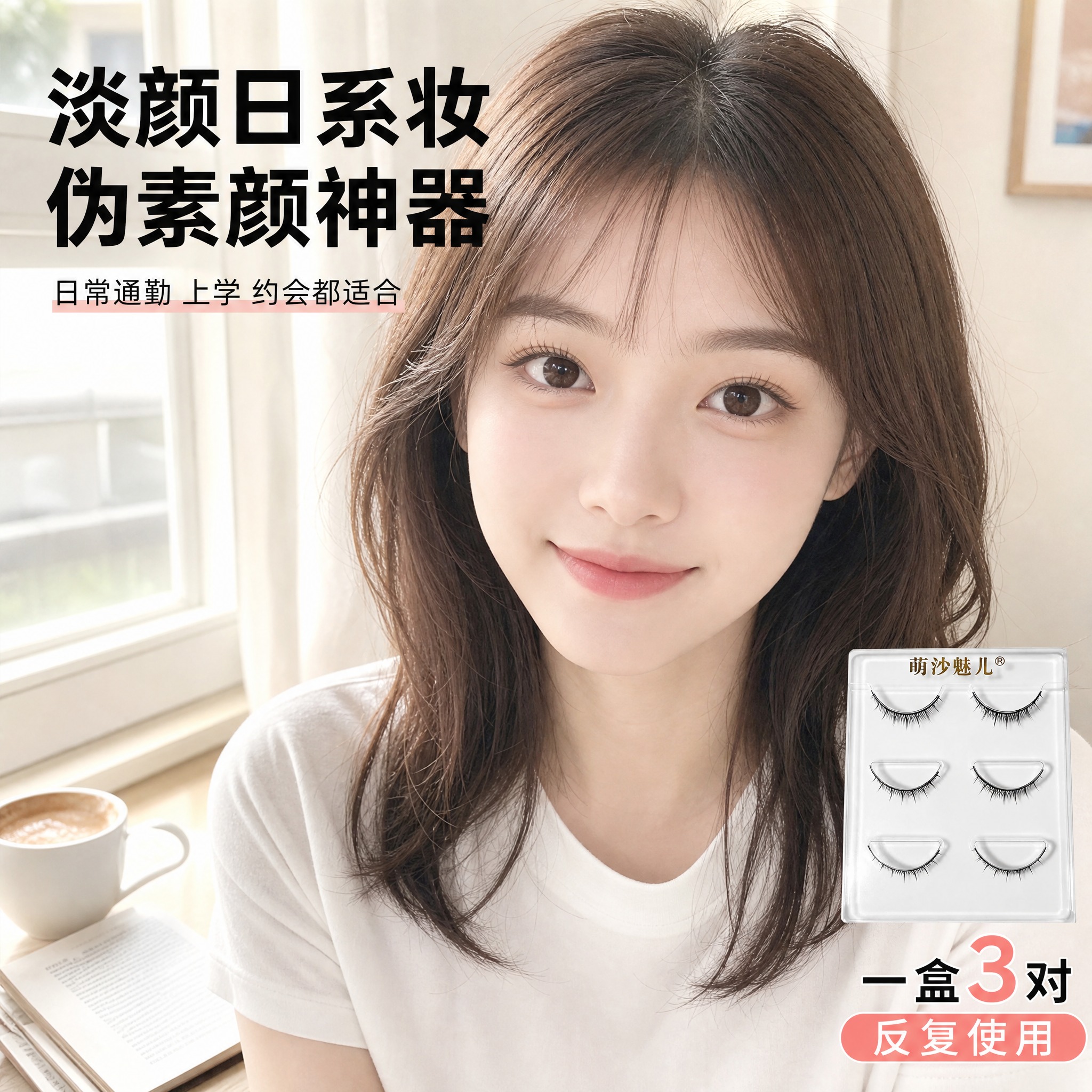 [主图-3] 淡颜日系妆 全脸妆效展示 日常通勤场景 [统一基… - 图片创意预览