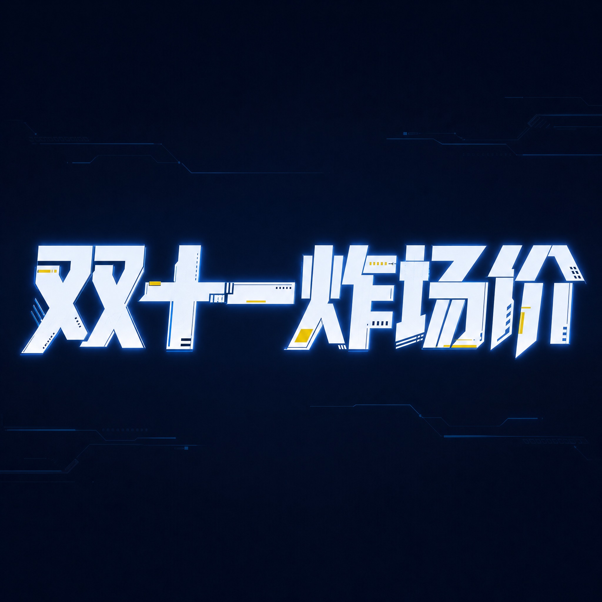 白色发光字体，深蓝色科技感背景，干净的背景，创意黑体字体设计五… - 图片创意预览