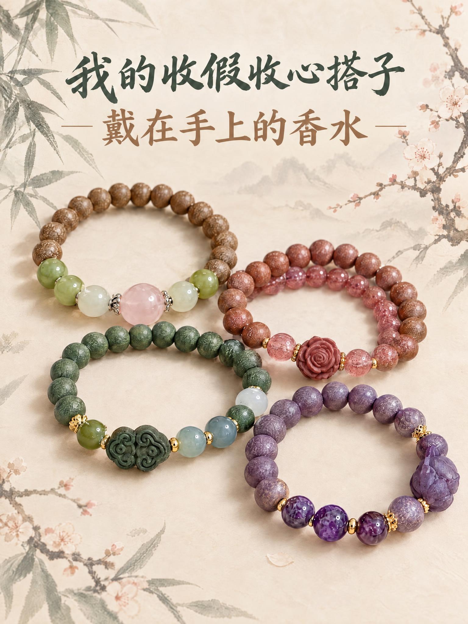 将副标题"戴在手上的香水"的字体放大，字号明显增大，更加醒目突… - 图片创意预览