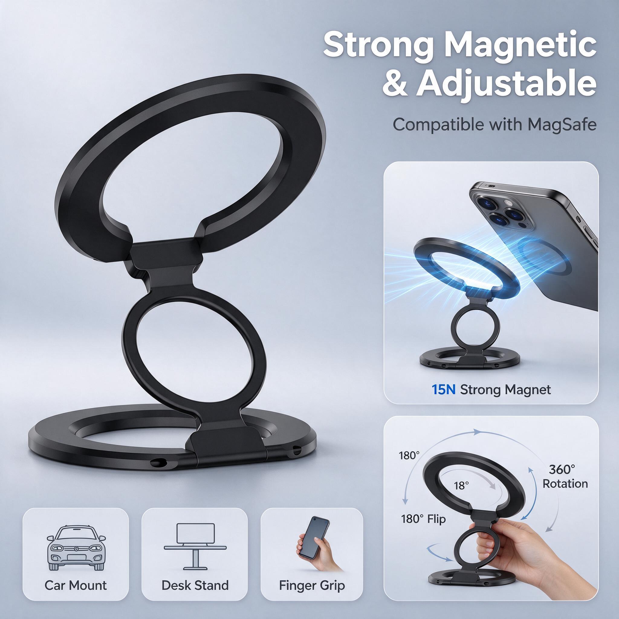 [主图-2] Magnetic Phone Ring Hold… - 图片创意预览