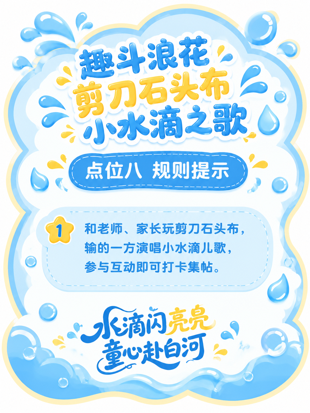 参考图的版式骨架和整体风格，生成一张儿童活动规则提示板海报。保… - 图片创意预览