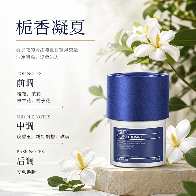 将图片尺寸修改为抖音商品SKU推荐比例1:1正方形，保持所有产品实物、文字内容、香调信息、整体设计风格完全不变，仅裁剪调整为正方形构图，主体内容完整居中显示，边缘自然适配，不改变任何元素内容，保持画质清晰。